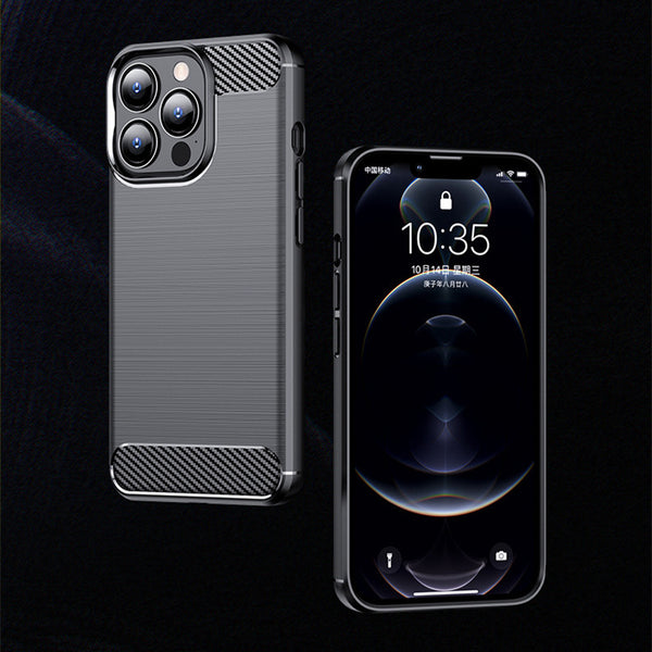 Funda de Fibra de Carbono Cepillada - Protección Premium para tu Teléfono