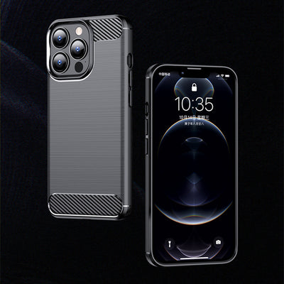 Funda de Fibra de Carbono Cepillada - Protección Premium para tu Teléfono