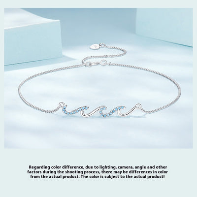 Pulsera Tobillera de Plata Esterlina S925 Azul HAILANG - Image 13
