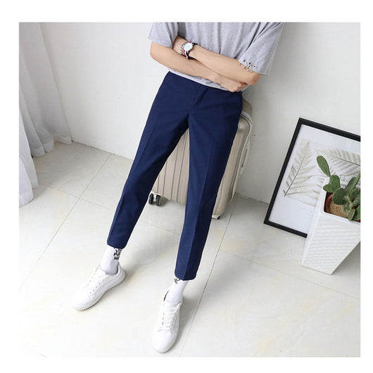 Pantalón Casual Slim Fit de Nueve Puntos Estilo Británico - Image 5