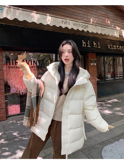 Abrigo Acolchado de Pato Blanco Largo Invierno Diseño Coreano Mujer - Image 41