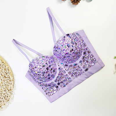 Top Corto Beaded con Diamantes - Estilo Hot Girl Elegante - Image 27