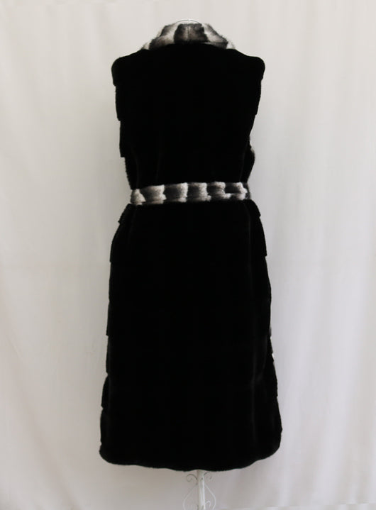 Chaleco Talla Grande con Solapa Ancha y Estampado Cebra - Image 11