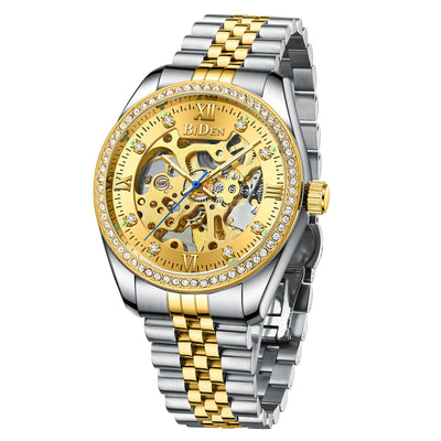 Reloj de Acero Inoxidable con Diamantes y Correa Sólida - Image 16