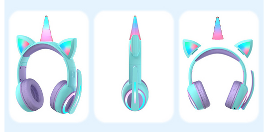 Auriculares Bluetooth Infantiles con Orejas de Gato y Luz LED - Image 14