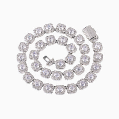 Collar de Oro Blanco 18K con Diamantes de Azúcar de Roca - Image 7
