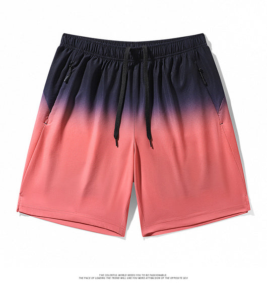 Pantalones Cortos Deportivos Ice Silk Degradado para Hombre - Ideales para Playa y Verano - Image 8