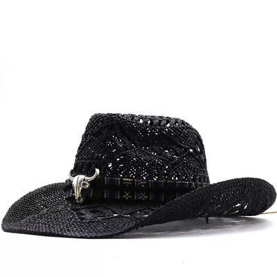 Sombrero Vaquero de Paja para Playa - Protección Solar para Mujeres - Image 8