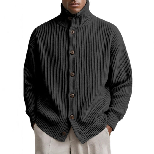 Cardigan Cuello Alto Tejido para Hombre - Image 3