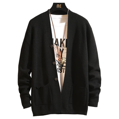Suéter Slim Fit Cuello V Manga Larga para Hombre - Image 4
