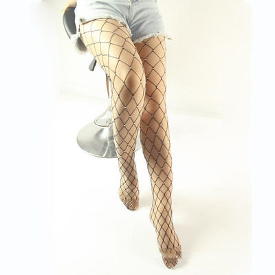Medias Panty con Malla Grande Diamante Blanco Resistentes al Calor - Image 8