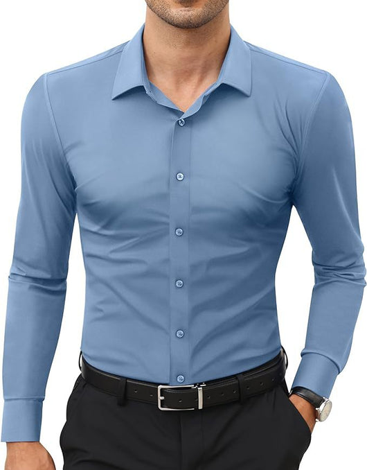 Camisa Elástica sin Planchado para Hombre - Image 9