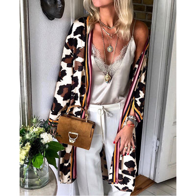 Cardigan Suelto Estampado Leopardo para Mujer - Versátil y Moderno - Image 7