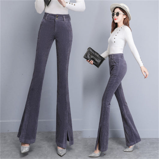 Pantalón Pana Cintura Alta Acampanado Suave y Cómodo - Image 8