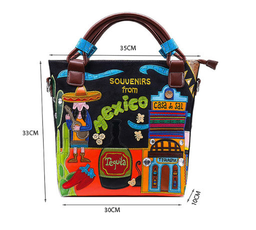 Bolsa de Lona Bordada Artesanal - Image 7