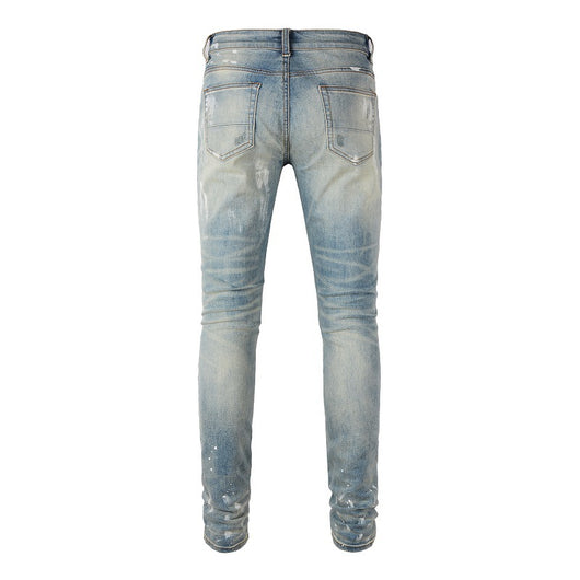 Pantalones Vaqueros Rotos con Diseño Vintage para Hombre - Image 10