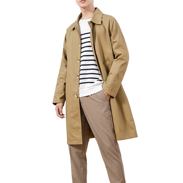 Abrigo Trinchera Casual de Largo Medio para Hombre