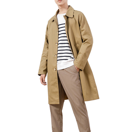 Abrigo Trinchera Casual de Largo Medio para Hombre