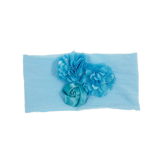 Diadema para Bebé con Flor de Satén y Malla - Image 4