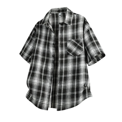 Camisa Casual de Cuadros para Hombre - Manga Corta - Image 4