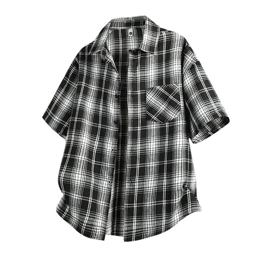 Camisa Casual de Cuadros para Hombre - Manga Corta - Image 4