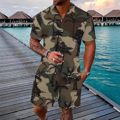 Traje Hawaiano Hombre 3D Estampado Manga Corta - Image 4