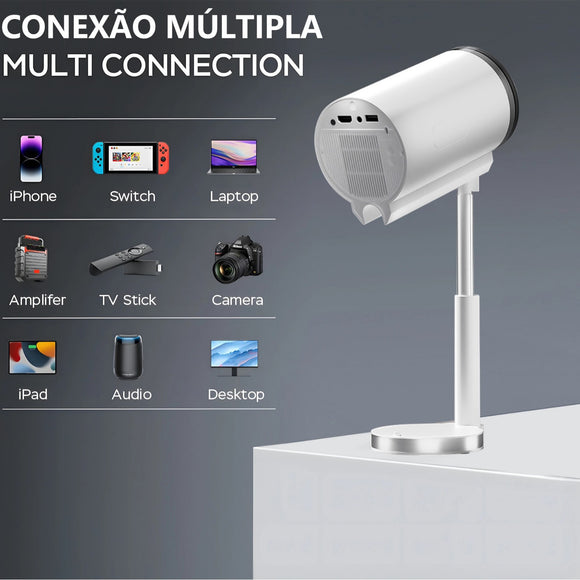 Proyector Inteligente X5G con Soporte PTZ Oculto, Android HD y Bluetooth