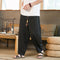 Pantalón Harem Yamamoto Yaosi Estilo Chino en Seda de Hielo para Hombre
