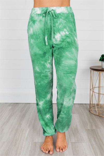 Pantalones Casuales Tie-Dye Cintura Ajustable para Mujer - Image 2