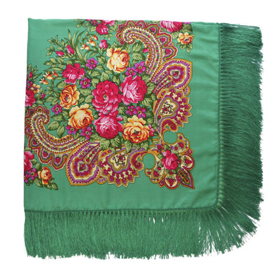 Pañuelo Floral Retro con Flecos para Mujer - Image 7