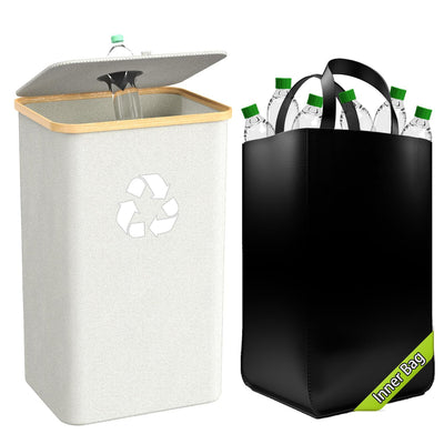 Cesto de Almacenamiento Plegable con Compartimentos para Reciclaje - Image 4