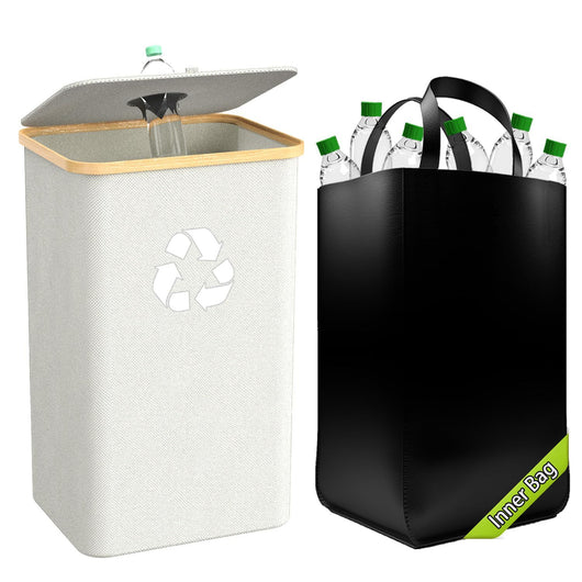 Cesto de Almacenamiento Plegable con Compartimentos para Reciclaje - Image 4