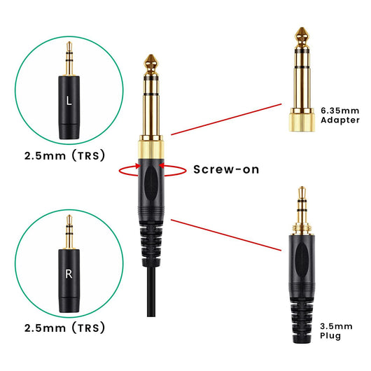 Cable de Repuesto para Audífonos HE400i y HE560 - Conector Doble 25mm - Image 2