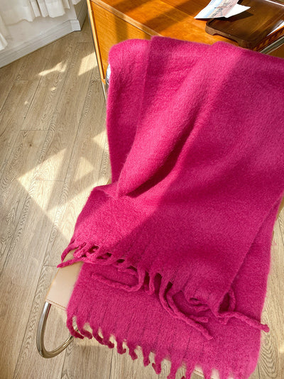 Bufanda de Mohair Premium en Colores Sólidos para Mujer - Image 22