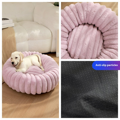 Cama Térmica Redonda de Felpa para Gatos y Perros - Nido Acogedor Invierno - Image 45