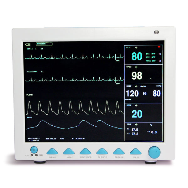Monitor de Signos Vitales ICU/CCU 12.1" - 6 Parámetros con ECG y SpO2
