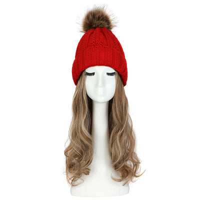 Gorro de Lana con Peluca Desmontable para Mujer - Image 43