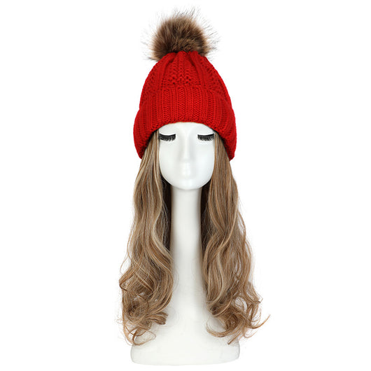 Gorro de Lana con Peluca Desmontable para Mujer - Image 43