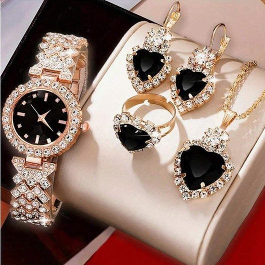Juego de Reloj y Joyas con Cristales de Colores Cuarzo - Image 3
