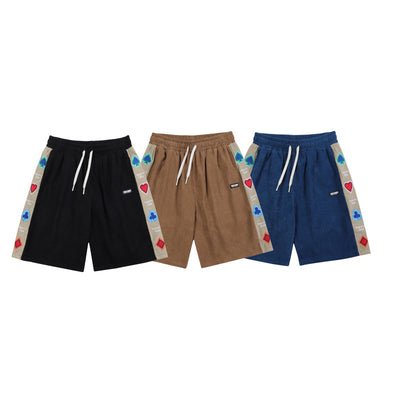 Shorts de Pana Retro con Bordados Estilo Europeo y Americano - Image 8