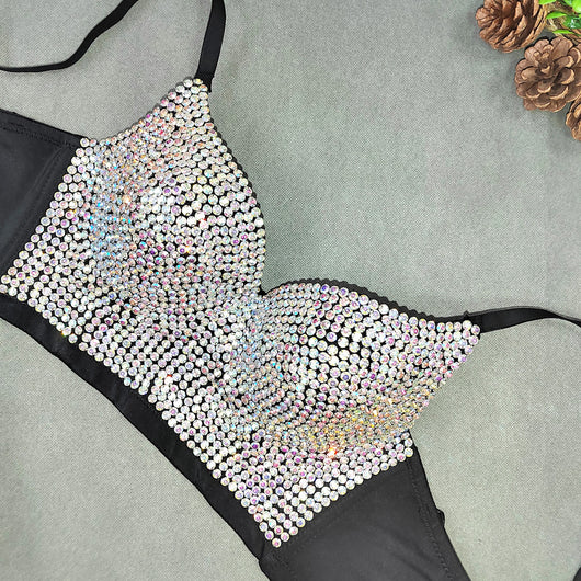 Chaleco Sexy Escote en V Diamantes Europeo Americano - Image 11