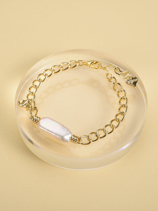 Pulsera Vintage Clásica con Perlas y Metal Europeo Americano - Image 9
