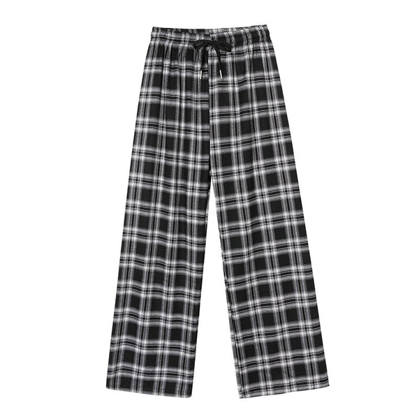 Pantalón Ancho Cintura Alta Drapeado Casual Tendencia