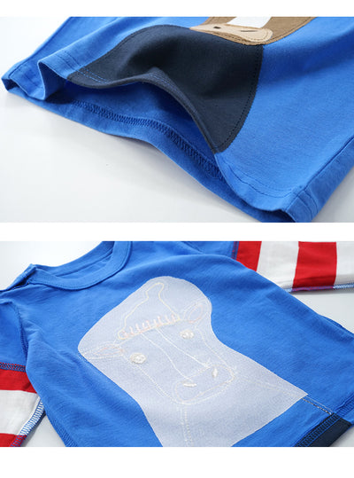 Suéter Infantil Cuello Redondo con Mangas Rayadas - Image 13