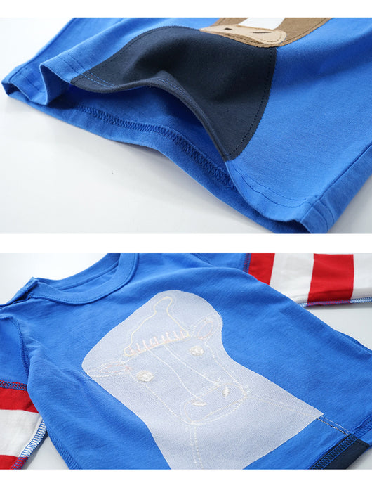 Suéter Infantil Cuello Redondo con Mangas Rayadas - Image 13