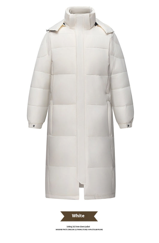 Abrigo Largo de Plumón de Pato Blanco para Hombre - Chaqueta Térmica Reforzada - Image 30
