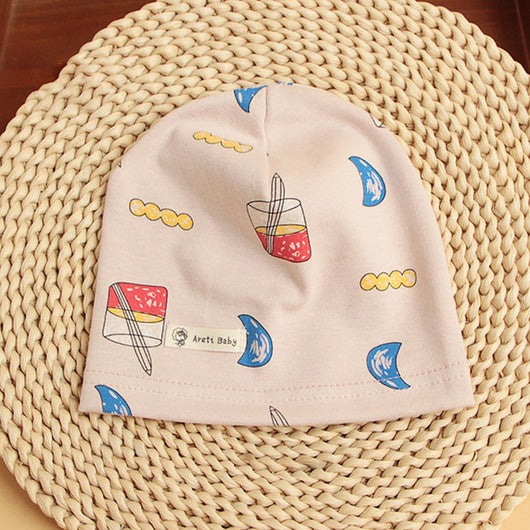 Gorro de Protección Térmica de Algodón Estampado para Bebé - Image 7