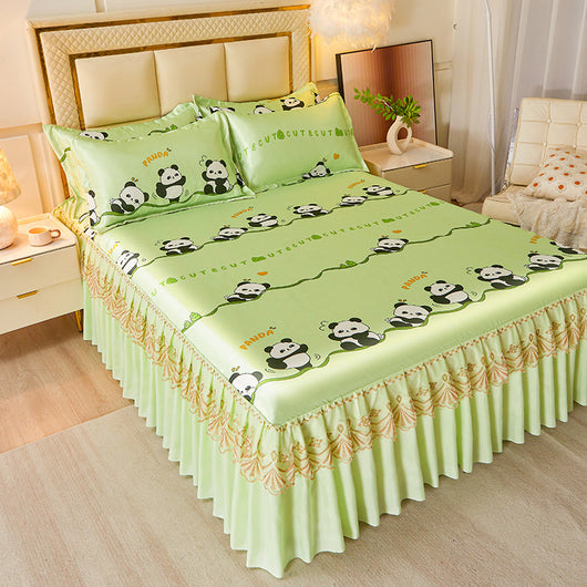 Juego de Cama de 3 Piezas con Sábana Bajera de Fibra Viscosa Premium - Image 35