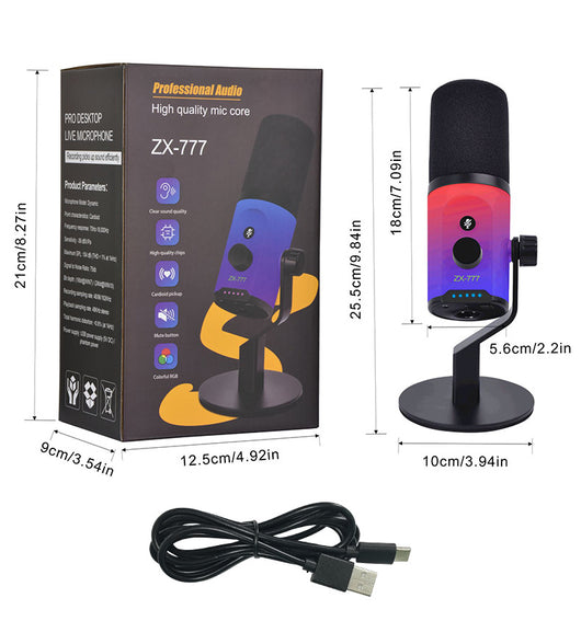 Micrófono XLR USB Dual Modo con Bobina Móvil y Reducción de Ruido ZX777 - Image 18