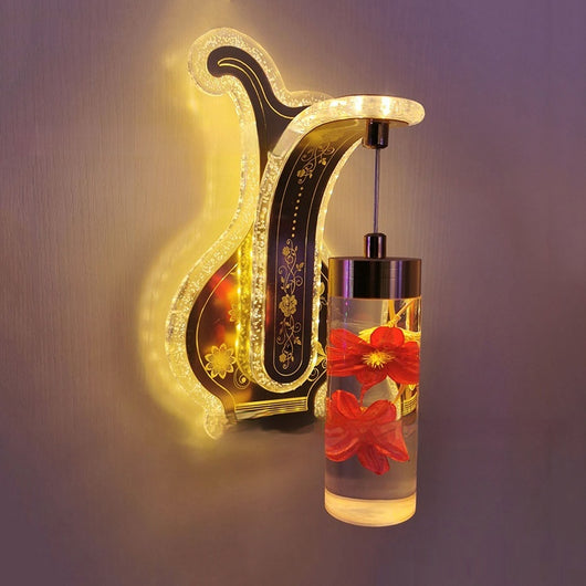 Lámpara de Pared Colgante de Cristal Acrílico Ovalado con Luz Cálida para Hoteles y Dormitorios - Image 24